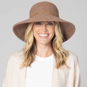 San Diego Hat Wool Blend Floppy Hat with Leather Cording Trim